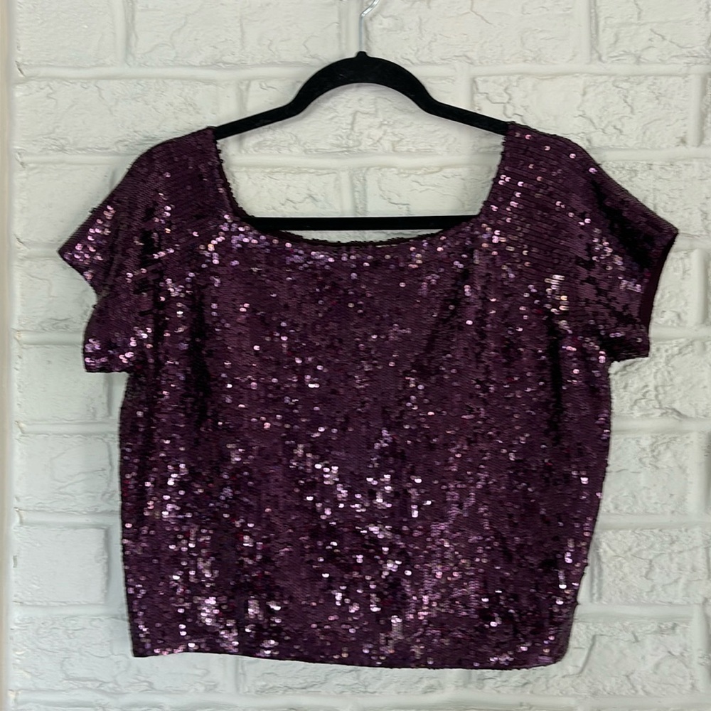 Carlisle Purple Sequin Top